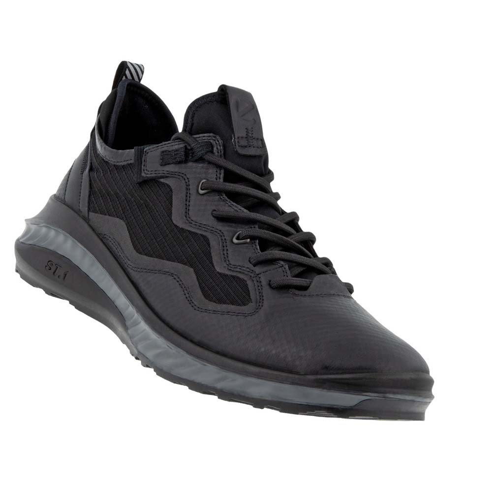 Men's Ecco St.360 Urban Sneakers Black / Grey | Canada 662QMA